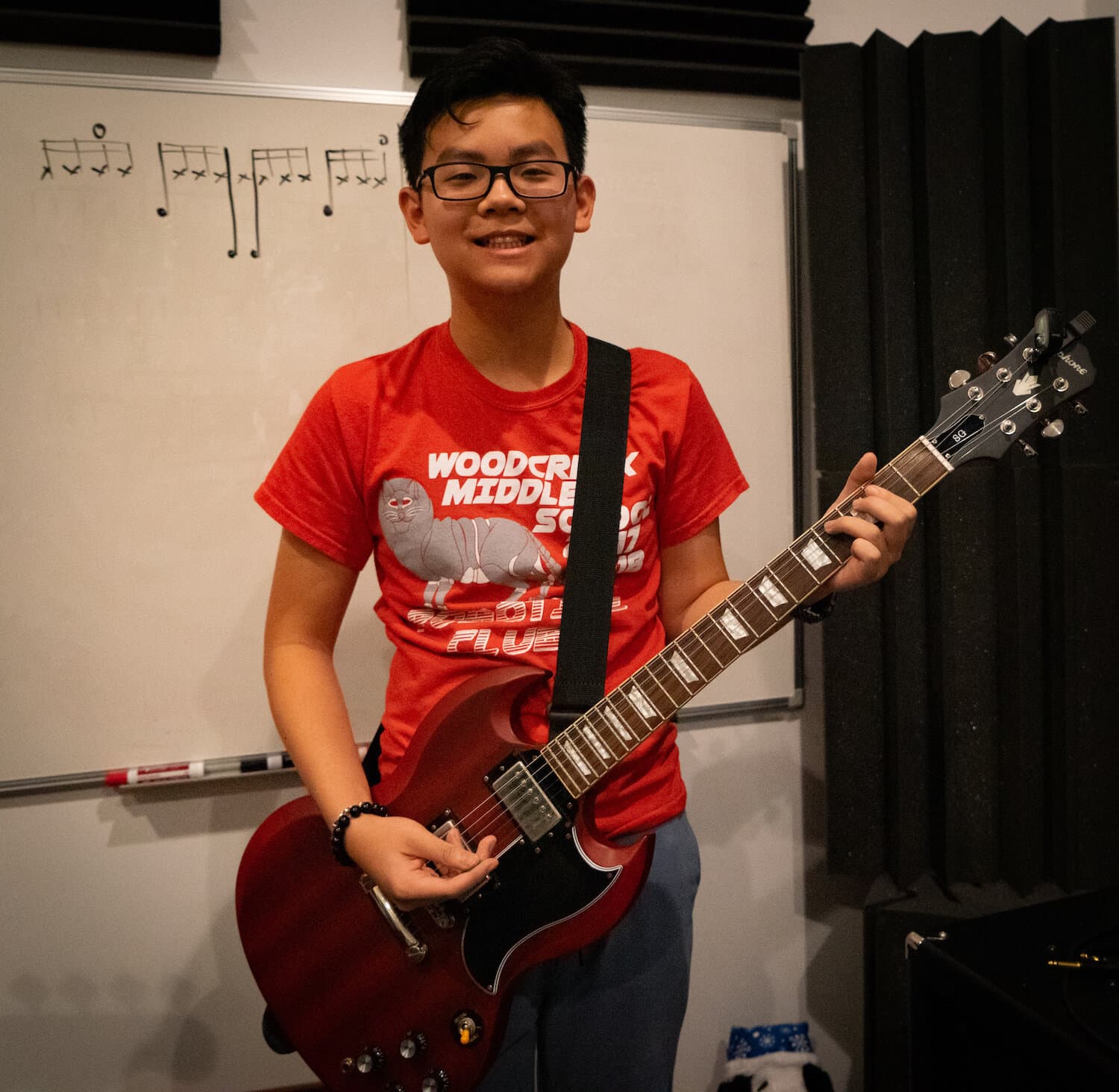 Guitar student at Atascocita School of Music