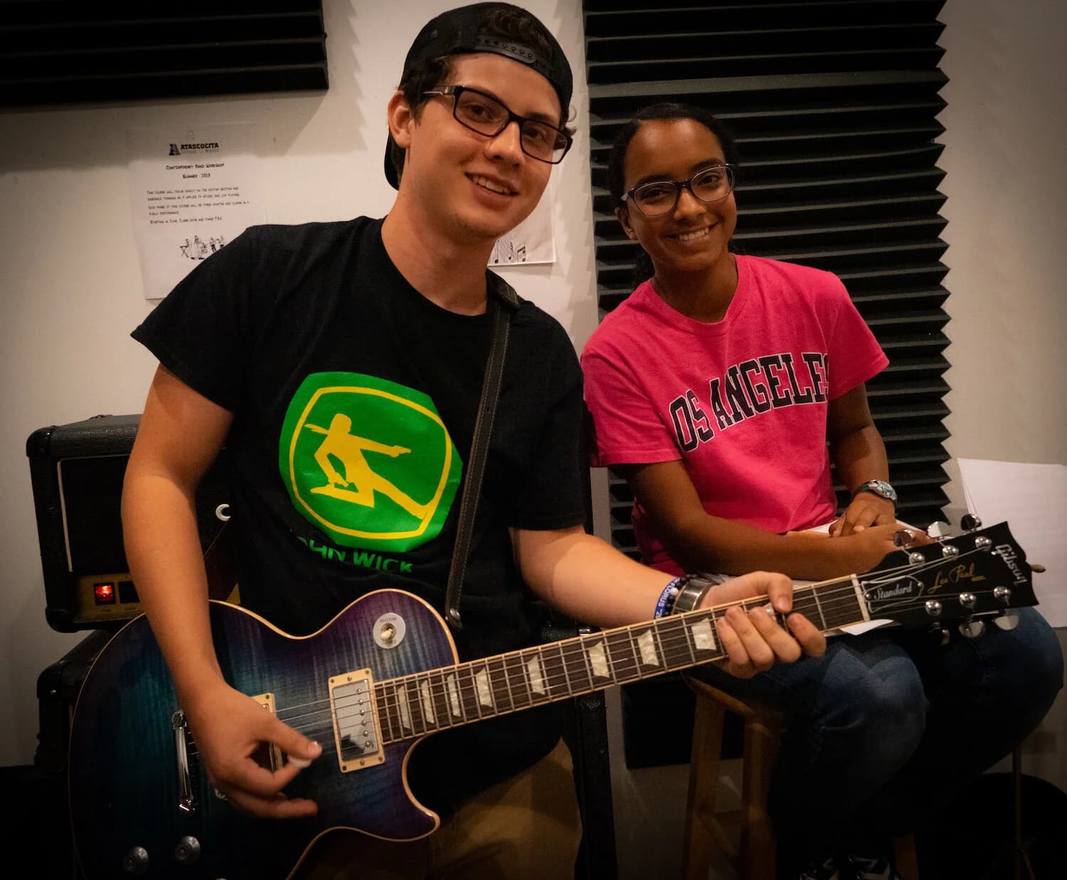 Guitar lesson at Atascocita School of Music
